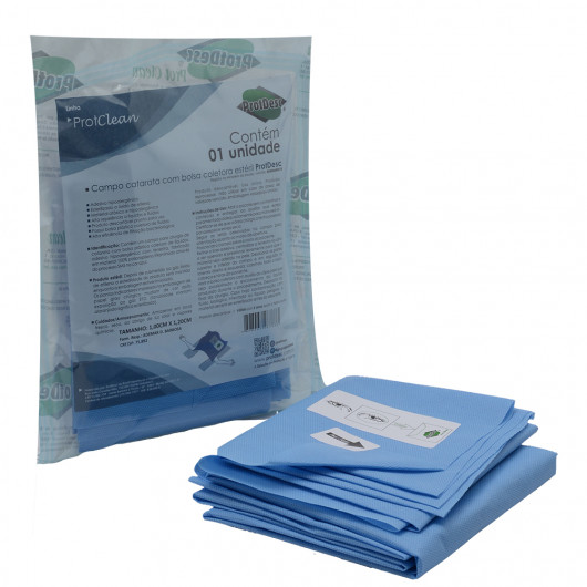Campo Catarata ProtDesc Com Bolsa Coletora Estéril Impermeável 80 x 80 pct 1 unidade