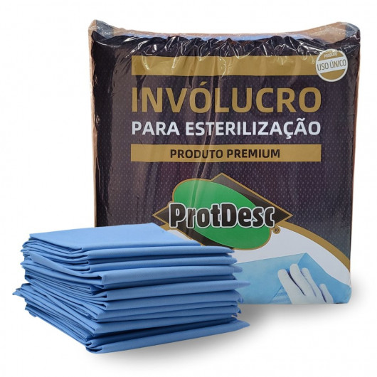 Manta Invólucro Leve para Esterilização Protdesc Premium 60x60 pct 20 unidades