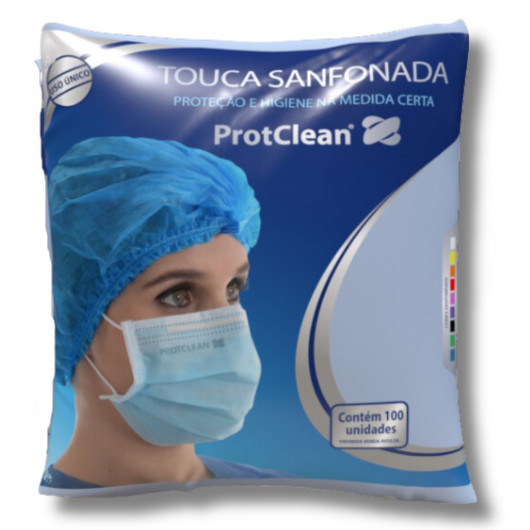 Touca Sanfonada ProtClean pct 100 unidades Branca