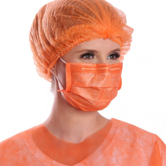 Touca Sanfonada Protdesc Premium pct 100 unidades Laranja