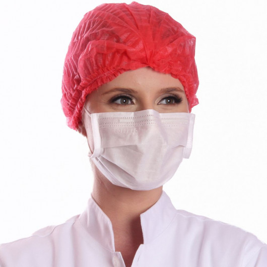 Touca Sanfonada Protdesc Premium pct 100 unidades Vermelha