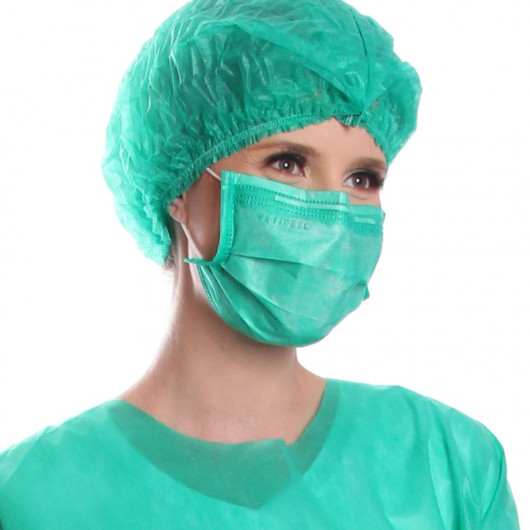 Touca Sanfonada Protdesc Premium pct 100 unidades Verde