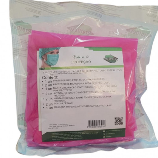 Kit Odonto Especial Estéril Protdesc 20gm Pink