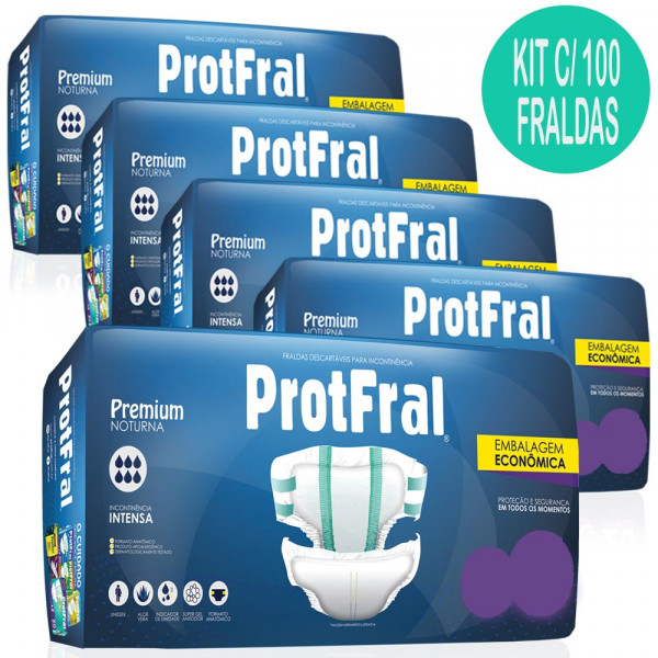  Fralda Geriátrica Premium Econômica M Protfral 100 unidades