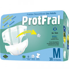 Fralda Geriátrica Econômica M Protfral 30 unidades