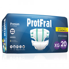 Fralda Geriátrica Premium Econômica XG Protfral 20 unidades