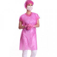 Avental Sem Manga Protdesc Premium Com Tiras 20gm pct 10 unidades Pink