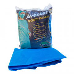 Avental sem manga com tiras 20gm pct 10 unidades azul royal