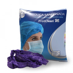 Touca Sanfonada ProtClean pct 100 unidades Lilás