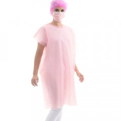 Avental Sem Manga Protdesc Premium Com Tiras 20gm pct 10 unidades Rosa